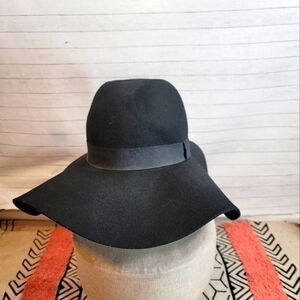 H&M 100% WOOL BLACK FLOPPY FEDORA, SZ MEDIUM